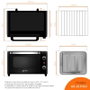 Grunkel HR-10MINI - Horno Eléctrico de Sobremesa Multifunción, 10 Litros, 800W, Temperatura 100-230°C, Temporizador 60 Min, Resistencias Inox, Negro